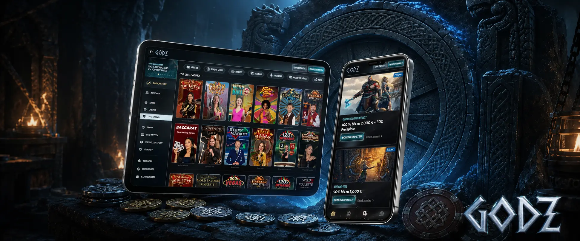Wie trittst du Godz Casino Live Spielen bei?
